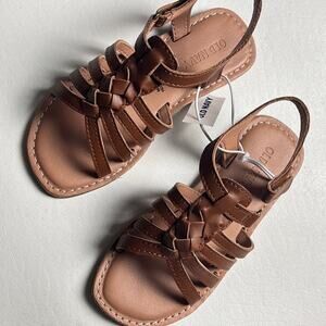 Old Navy Toddler Girl Braided Brown Strappy Sandals Sz 9
